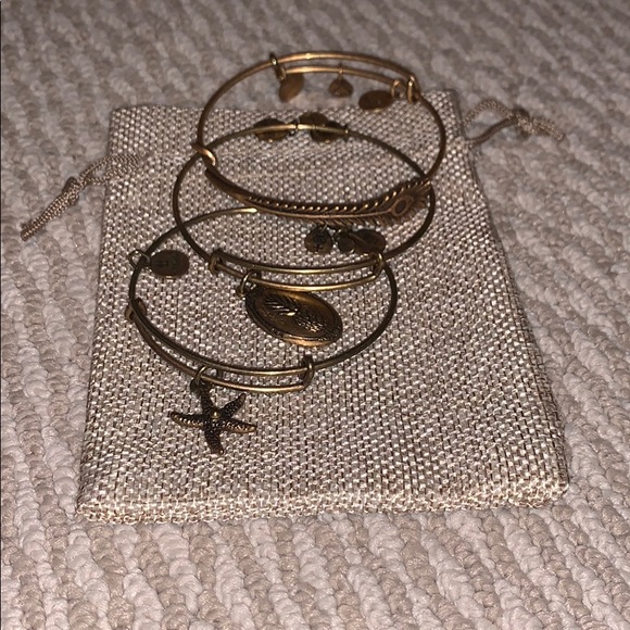 Alex and Ani Jewelry - 3 Alex and Ani gold bracelets